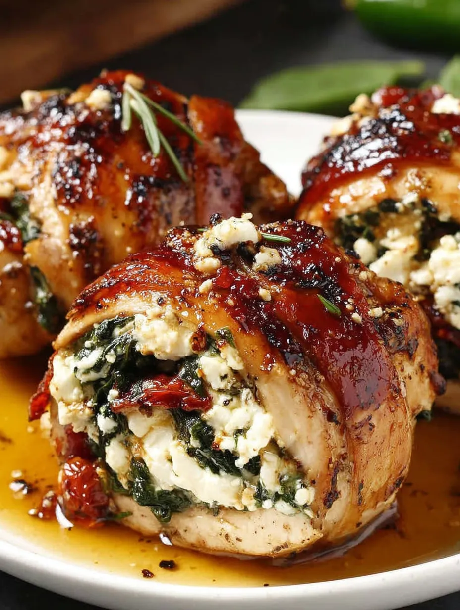 A plate of meat with cheese and spinach.