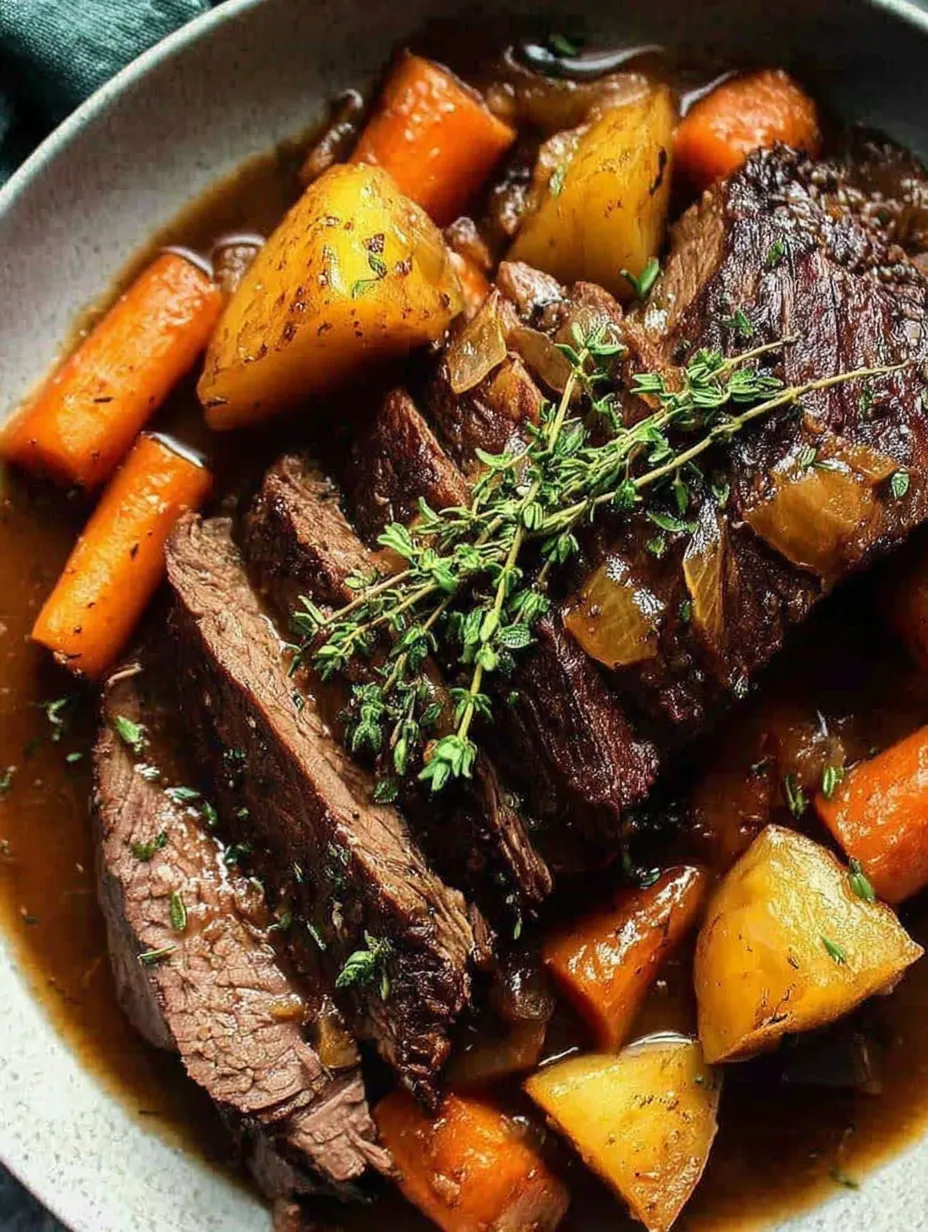 A close up of a steak with herbs on top.