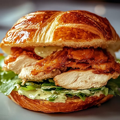 Chicken Caesar Croissant Sandwich