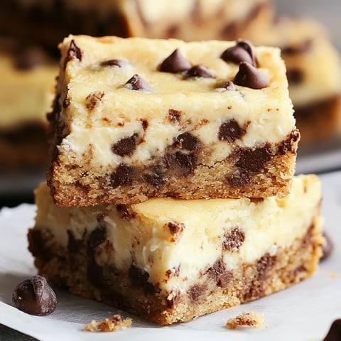 Chocolate Chip Cookie Cheesecake Bars