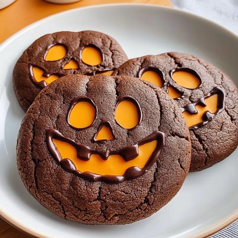 Jack-o’-Lantern Chocolate Sugar Cookies