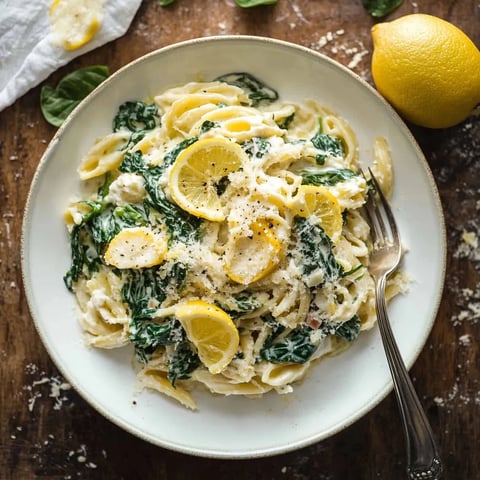 EASY LEMON RICOTTA PASTA & SPINACH