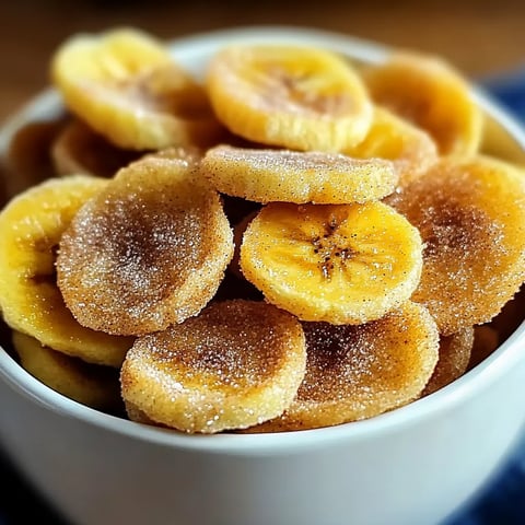 Cinnamon-Sugar Air Fryer Banana Chips