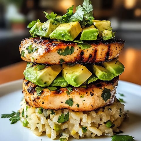 Honey Lime Chicken & Avocado Rice Stack
