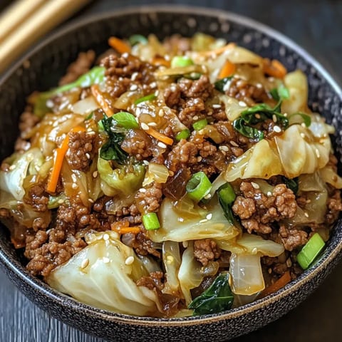 Chinese Ground Beef and Cabbage Stir Fry