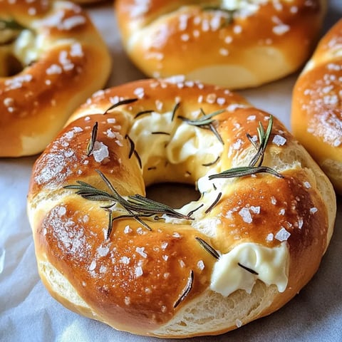 Mozzarella Stuffed Rosemary Parmesan Soft Pretzels Recipe