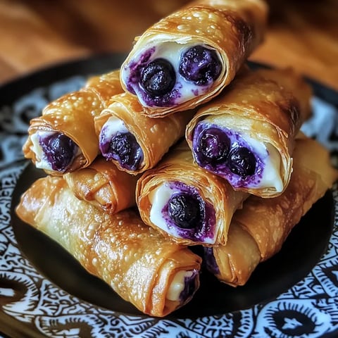 Blueberry Cream Cheese Egg Rolls