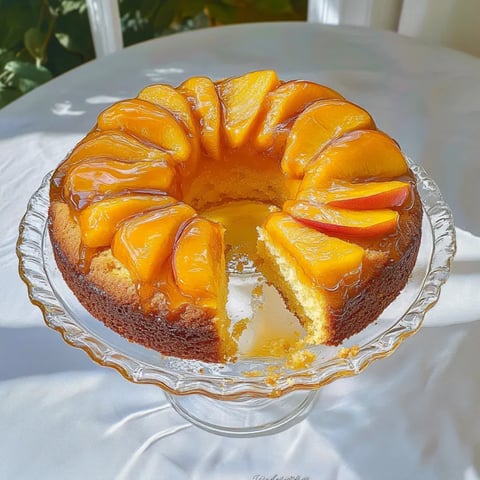 Easy Peach Upside Down Cake