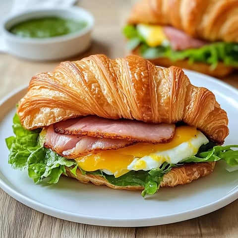 Maple Mustard Croissant Breakfast Sandwich