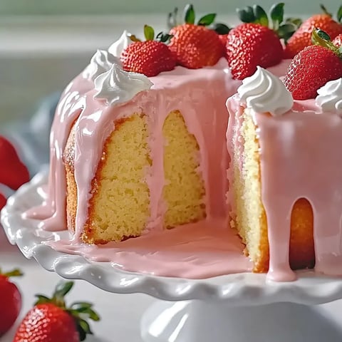 Strawberry Buttermilk Pound Cake