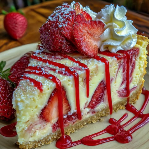 White Chocolate Strawberry Cheesecake