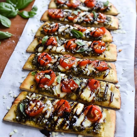 The Best Bruschetta Flatbread Pizza