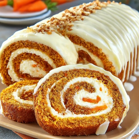 Pumpkin Carrot Roll with Cream Cheese Filling