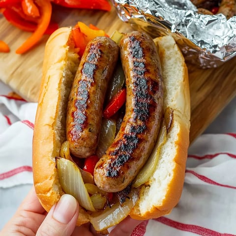 Grilled Sausage and Peppers Foil Packets