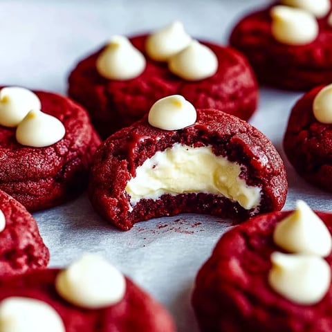 Cheesecake Stuffed Red Velvet Cookies
