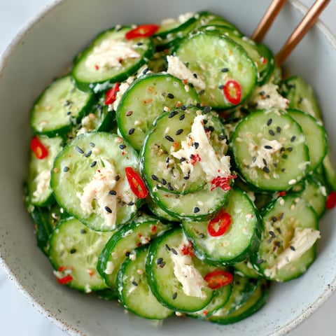 Easy California Roll Cucumber Salad