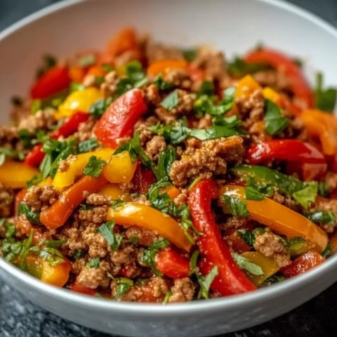 Ground Turkey and Peppers Skillet