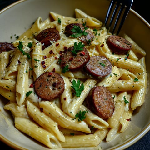 Smoked Sausage & Mozzarella Pasta