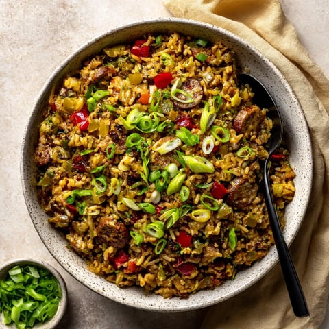 Dirty Cajun Rice with Sausage: One Pot Recipe!