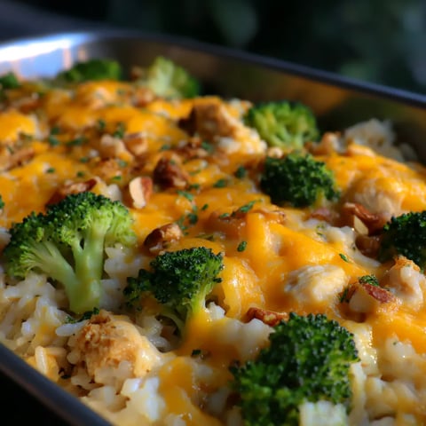 Broccoli, Rice, Cheese, and Chicken Casserole