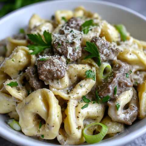 Philly Cheesesteak Tortellini Pasta