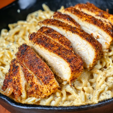 A plate of food with chicken and noodles.