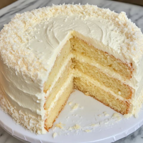 A slice of Cheesecake Factory Italian Lemon Cream Cake.