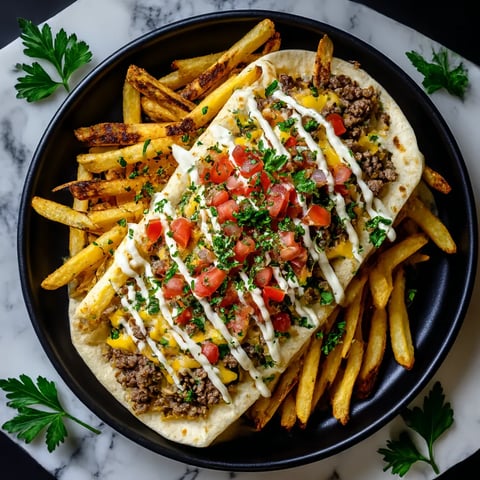 A plate of steak and cheese dirty fry burritos.