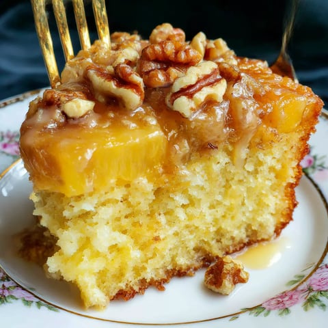 A slice of cake with walnuts on top.