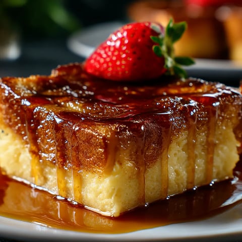 A slice of Creme Brulee French Toast Casserole.