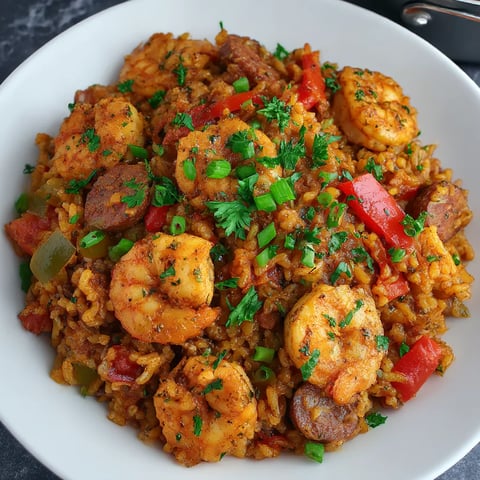 A plate of shrimp and rice.