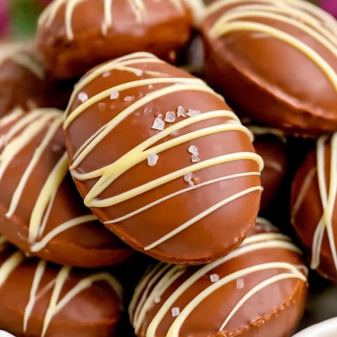 Homemade peanut butter eggs.