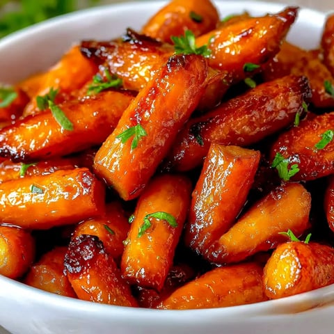 A bowl of sweet garlic carrots.