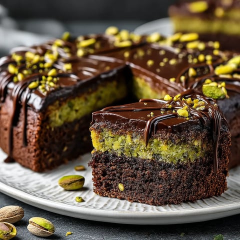 A slice of chocolate cake with almonds on top.