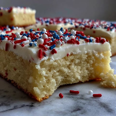 A slice of a frosted sugar cookie bar.
