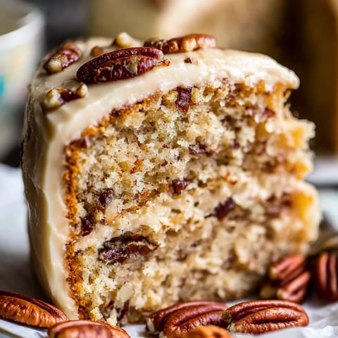 A slice of butter pecan cake.