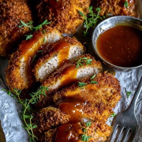 A plate of baked crunchy maple dijon chicken.