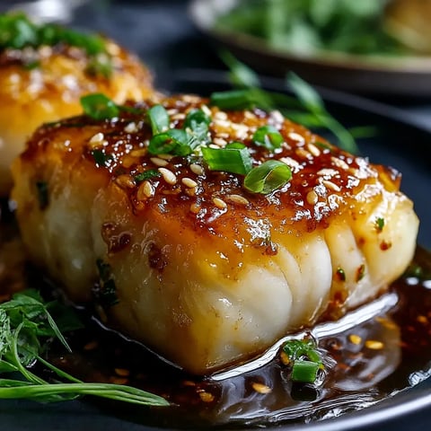 A plate of food with a sauce on it.