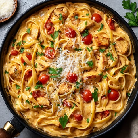 A bowl of creamy cajun chicken pasta.