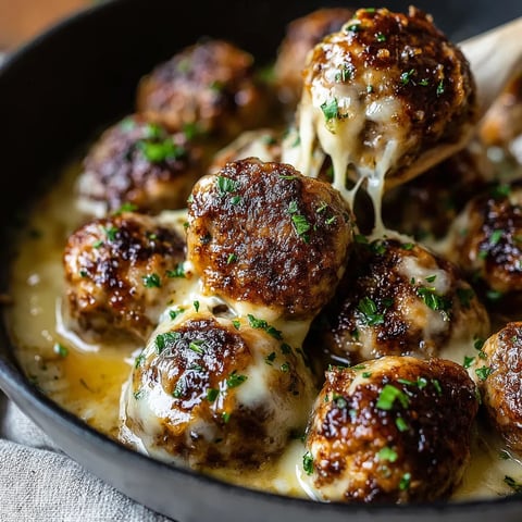 A bowl of meatballs with cheese on top.