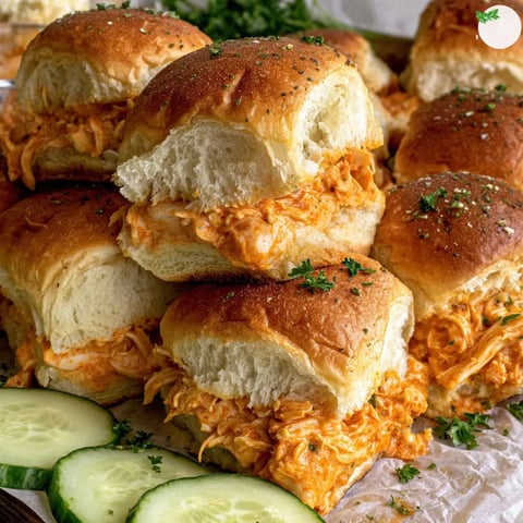 A stack of sandwiches with meat and cheese.