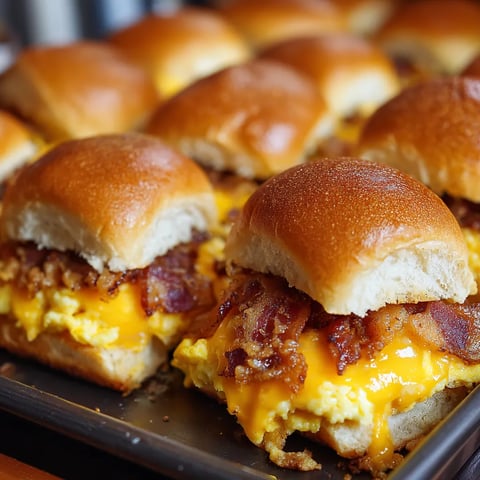 Bacon and egg sandwiches on a tray.