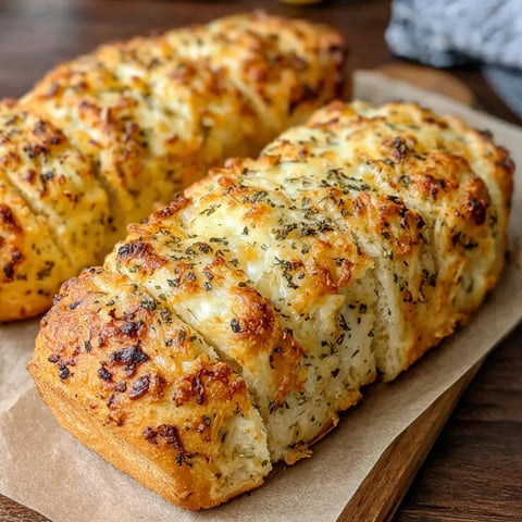 Two pieces of bread with cheese and herbs on a table.