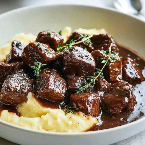 A bowl of meat and potatoes.