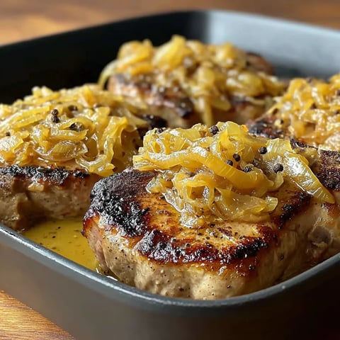 A pan of meat with onions.