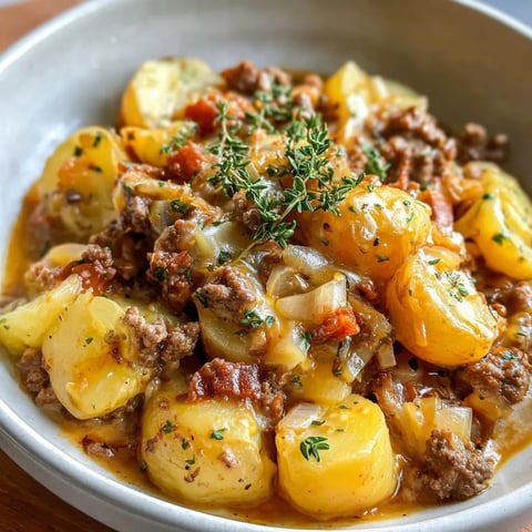 A bowl of food with meat and vegetables.