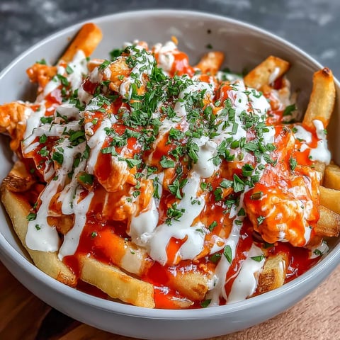A bowl of food with a white sauce.