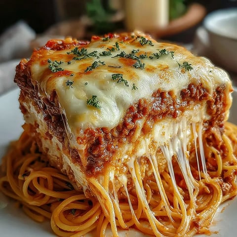 A plate of spaghetti with meat sauce.