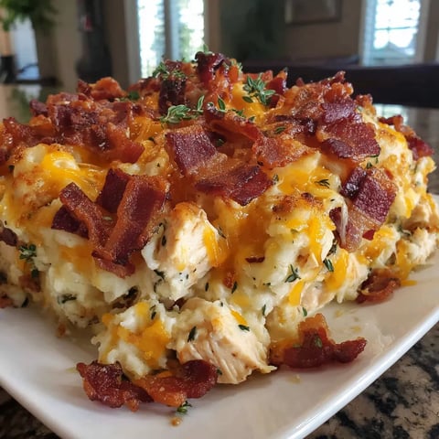 Eine Platte mit Bacon-Toast, die mit Bacon-Toast und Käse garniert ist.