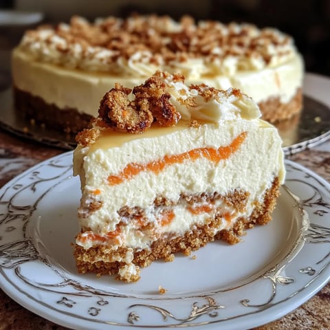 A slice of cake with orange icing.